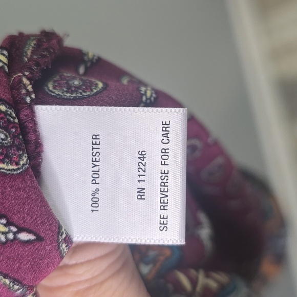 Sami & Jo Burgundy Patterned Tunic, Plus Size 1X - Picture 5 of 5